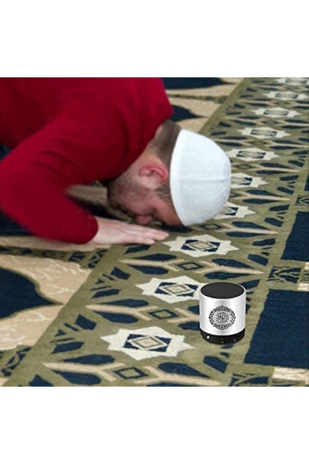 AWH-Digital Quran Speaker – FM Radio, Remote Control, 18+ Reciters, 15+ Translations, MP3 (Silver). 5