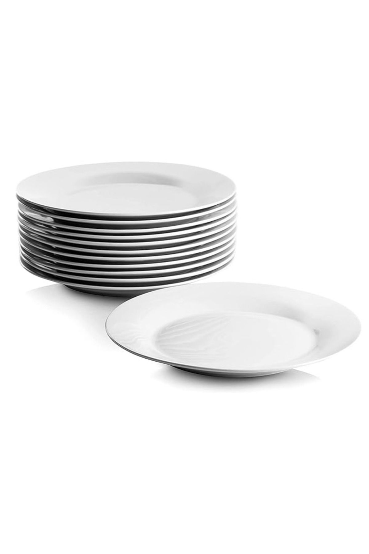 mastergold-( 17.5 CM ) 6 Piece Melamine White Serving Side Plates Easy to Store Durable Shatterproof Dishwasher 2