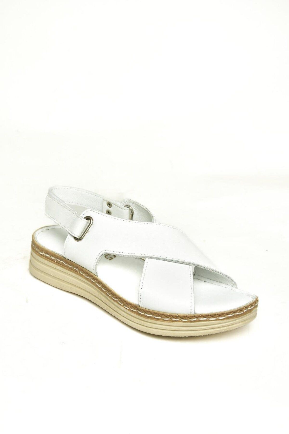 Fox Shoes-U 555240503   White Genuine Leather Women's Sandals 5