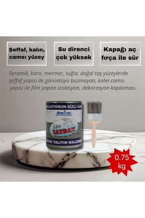 Boysat Sıvı Cam Izo Saydam Glass Seramik Karo Mermer Şeffaf Yalıtım 0.75 Kg
