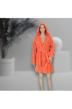 OFEO Home Collection Welsoft Peluş Kapüşonlu Polar Sabahlık