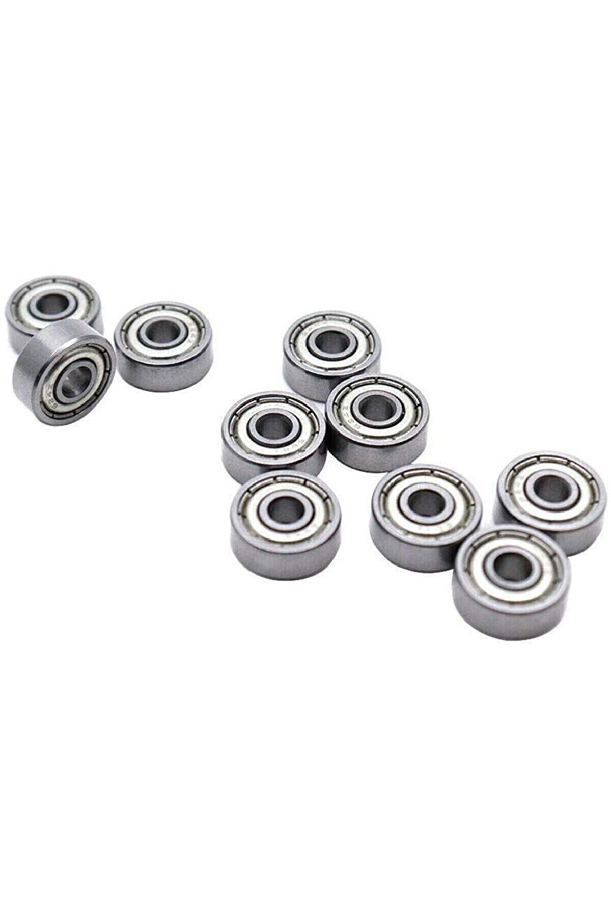 Mikasso 20 Adet 623zz Rulman, Metal Mühürlü Minyatür Bilya, 3x10x4 - 3d Mikro Yazıcı Rulmanı Metal Gri