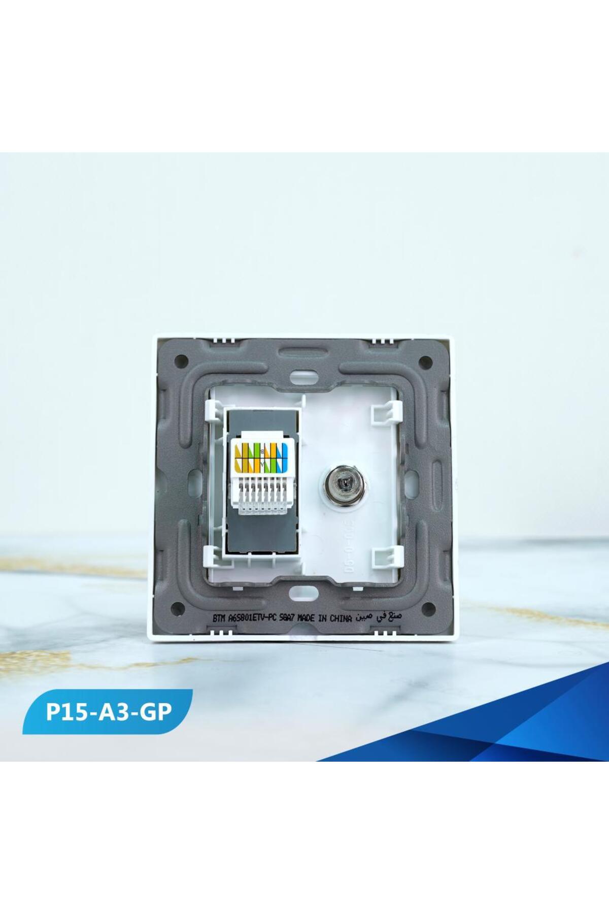 Btm-Computer port and shower socket, pearl and gold 3