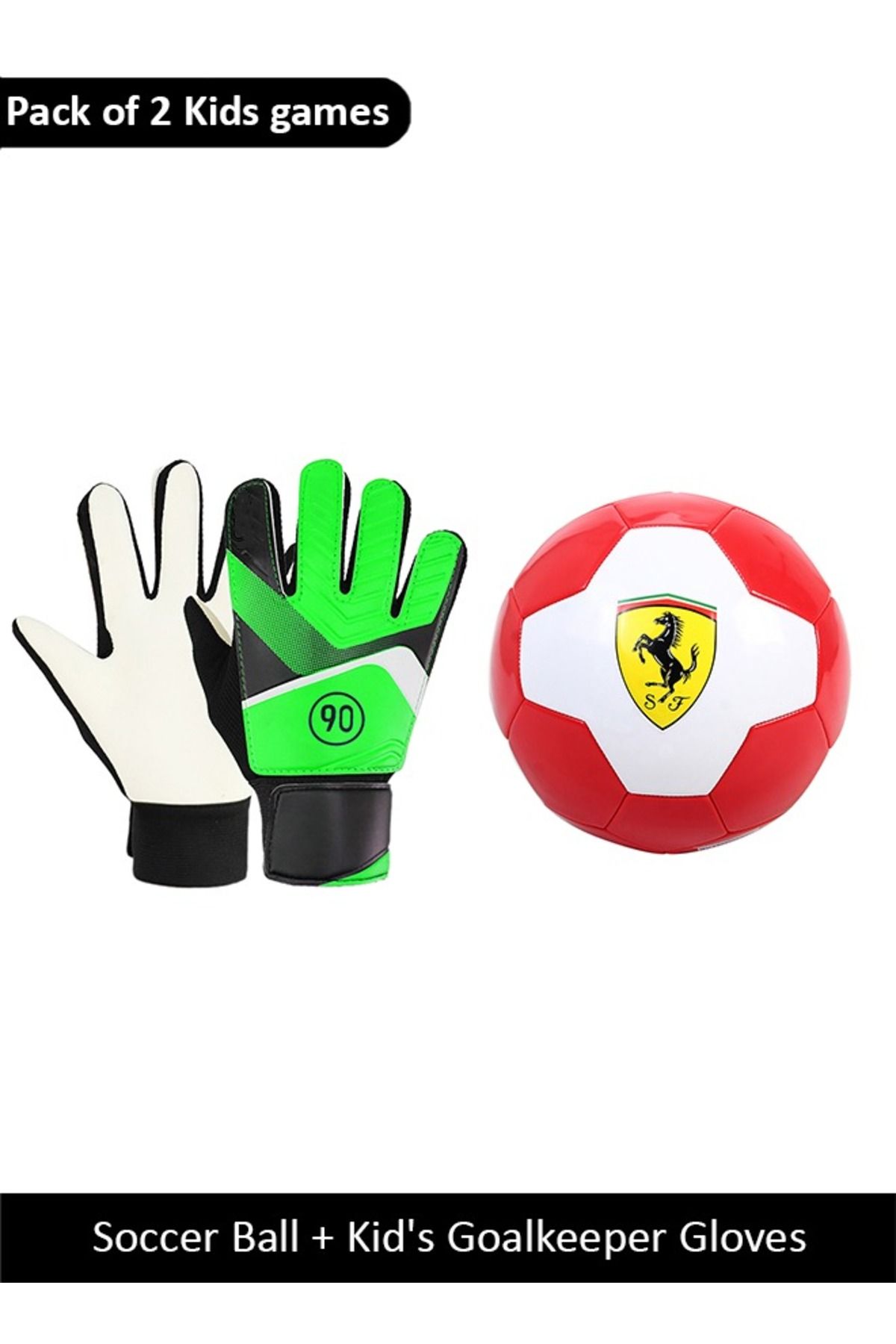 Taimi-Pack Of 2 Kids Games – Soccer Ball and Kid's Goalkeeper Gloves 1