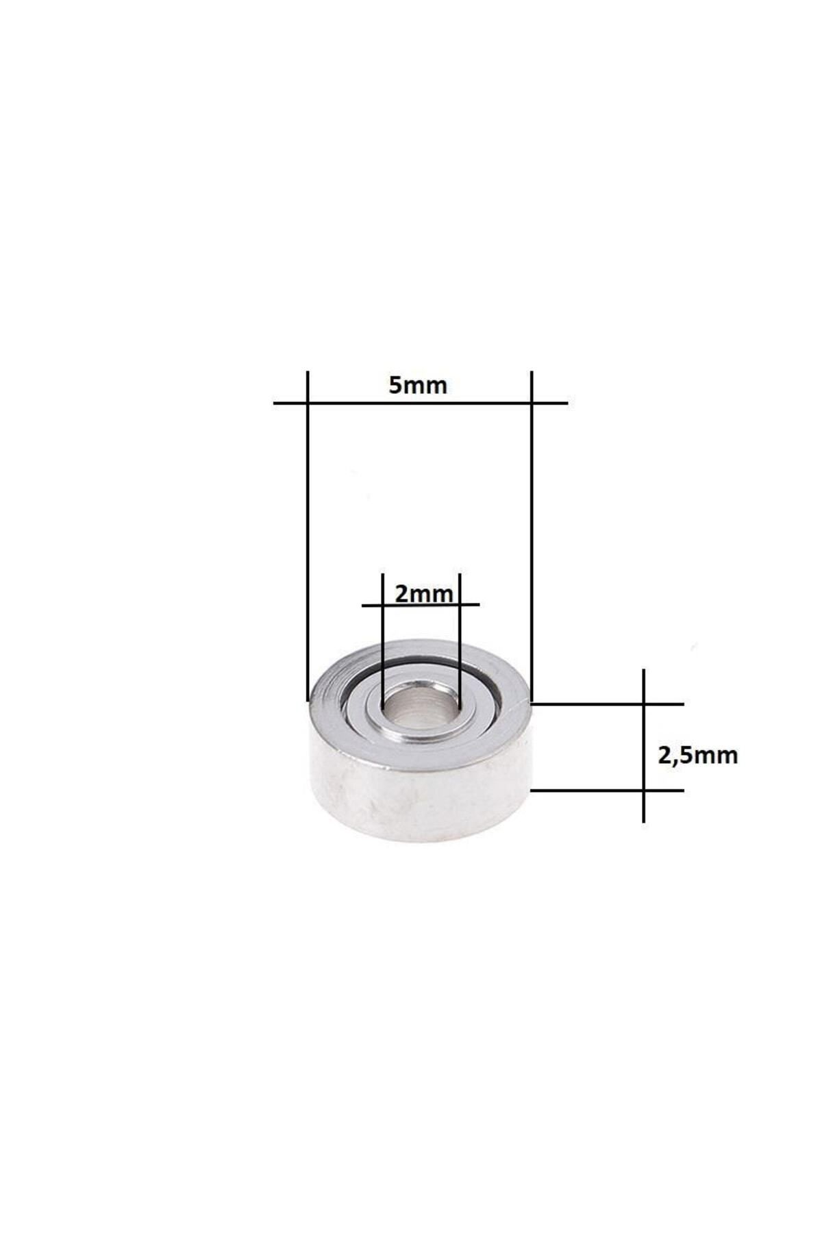 Mikasso Minyatür Rulman (2x5x2,5mm) 3d Yazıcı, Hobi Vs. 5 Adet Çelik