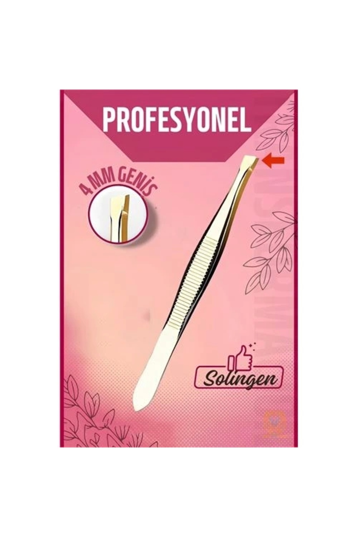 shopwave 4 mm Geniş Uçlu Cımbız Çelik Solingen Professional