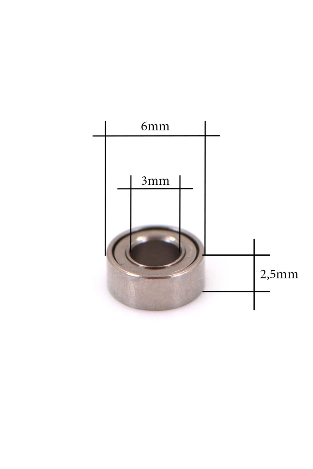 Mikasso Mr63zz Minyatür Rulman (3x6x2,5mm) 3d Yazıcı, Hobi Vs. 1 Adet Çelik