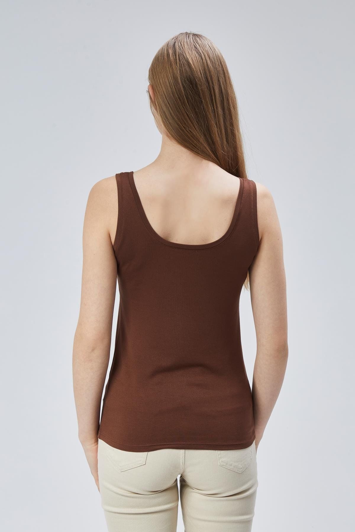 penyebizden-Extra Soft Viscose Tank Top - Home & Outdoor Use, Brown 7