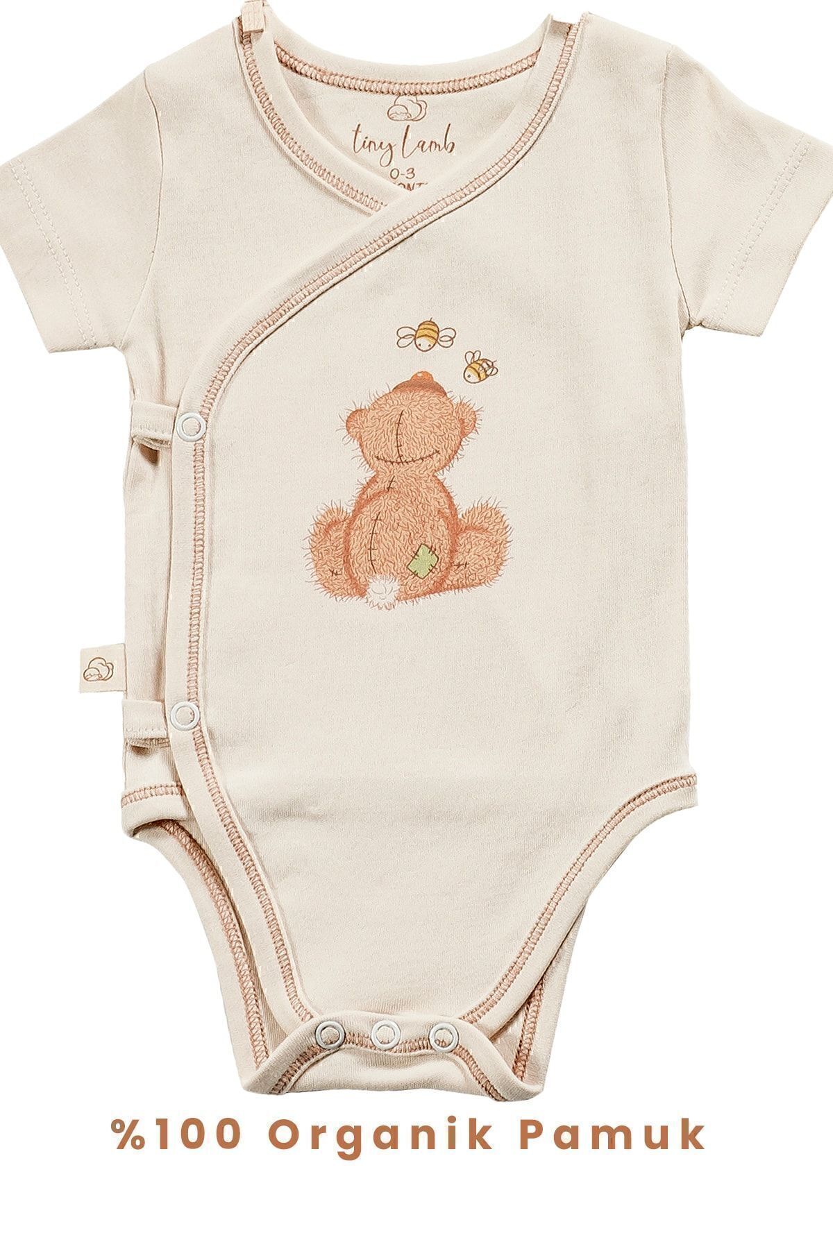 tinylamb Fluffy Bear Unisex 10 Parça %100 Pamuk Hastane Çıkışı Takımı Organik Pamuk Yenidoğan Set fotoğrafı 6 (önizleme)