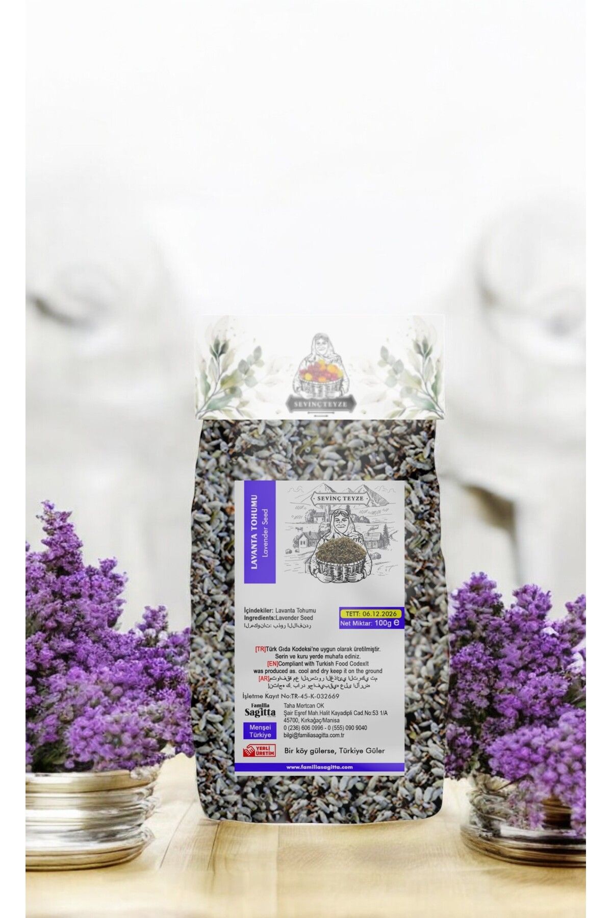 Organik Teyze Sevinç Teyze Lavanta 100g. (LAVANDULA)