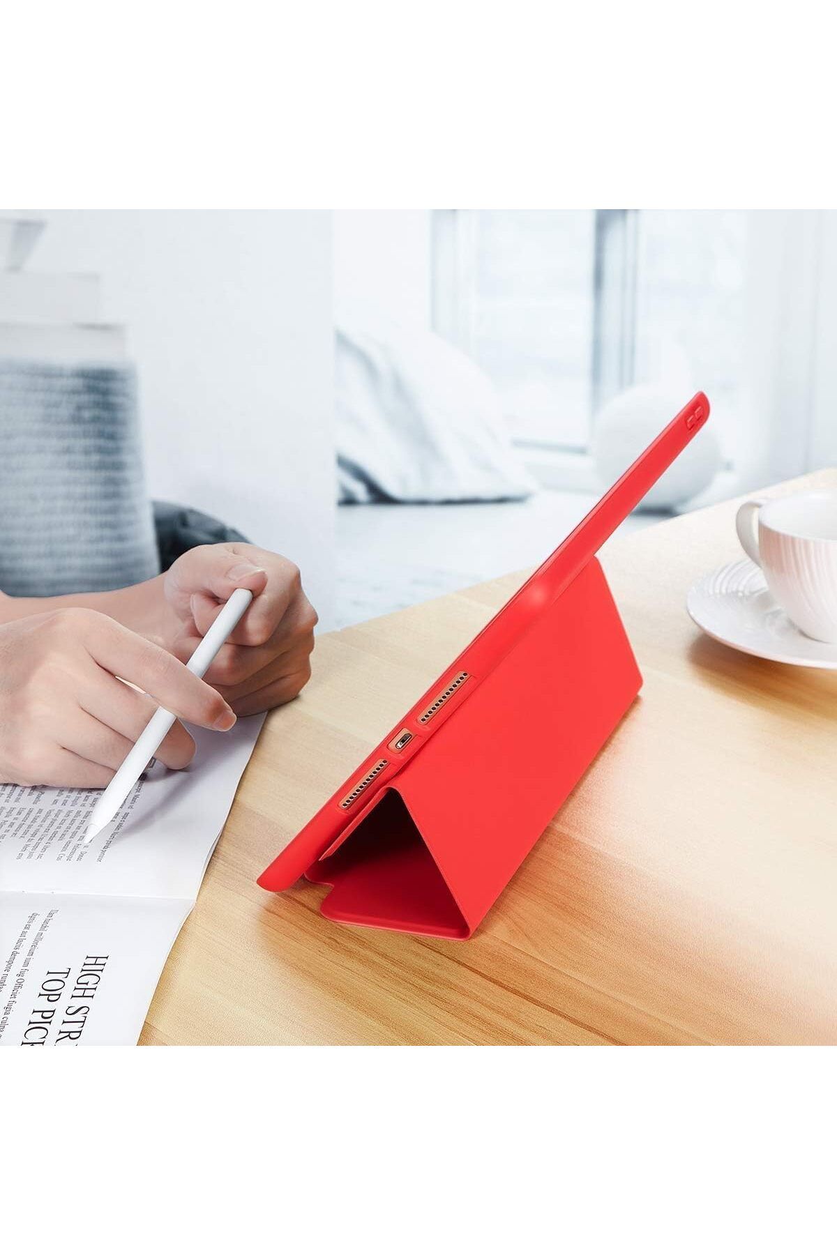AWH-Case for iPad 10.2 Inch 9th/8th/7th Gen (2021/2020/2019) with Pencil Holder, Red 7