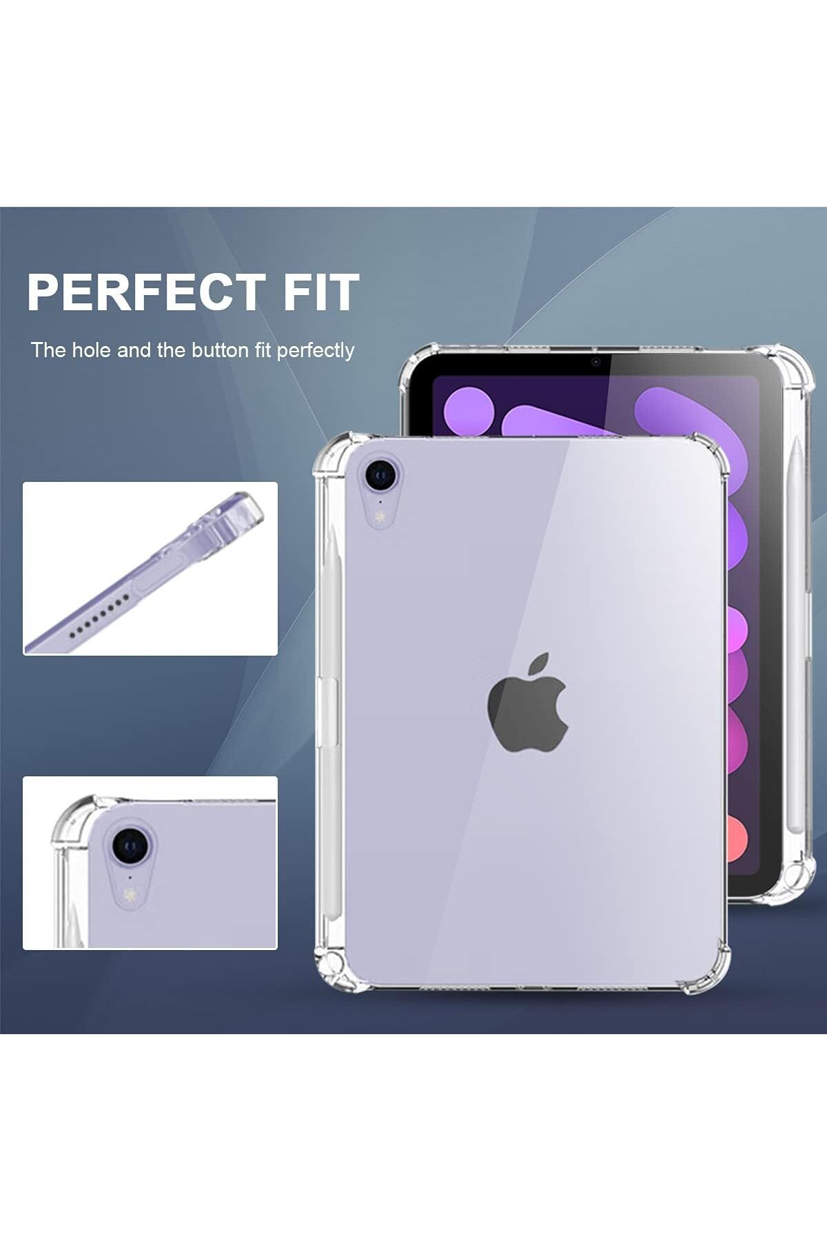 AWH-حافظة شفافة لجهاز iPad Mini 6 (8.3 بوصة 2021)، حامل قلم، يدعم شحن الجيل الثاني، مصنوع من مادة TPU النحيفة 6