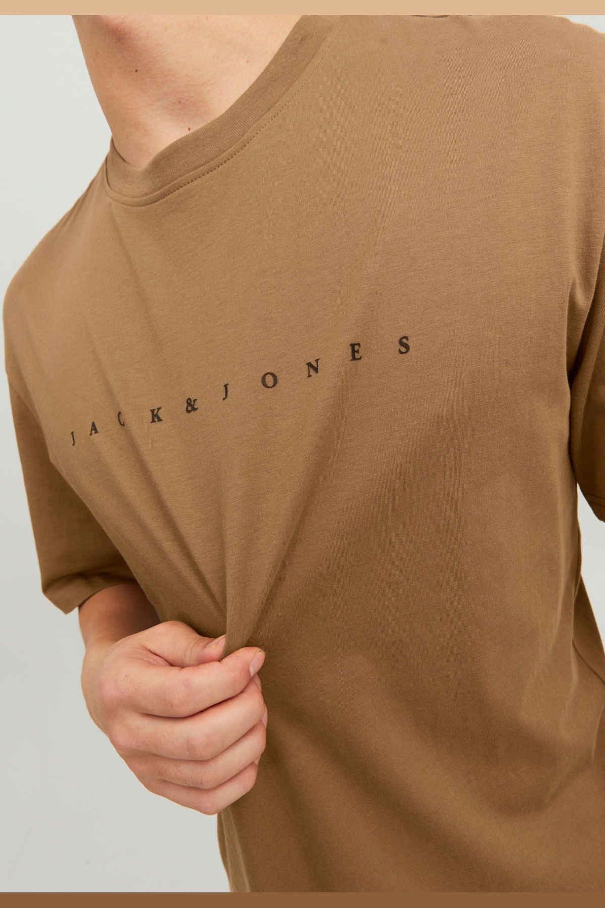 تی شرت با چاپ لوگوی سینه مردانه - ستاره Jack & Jones