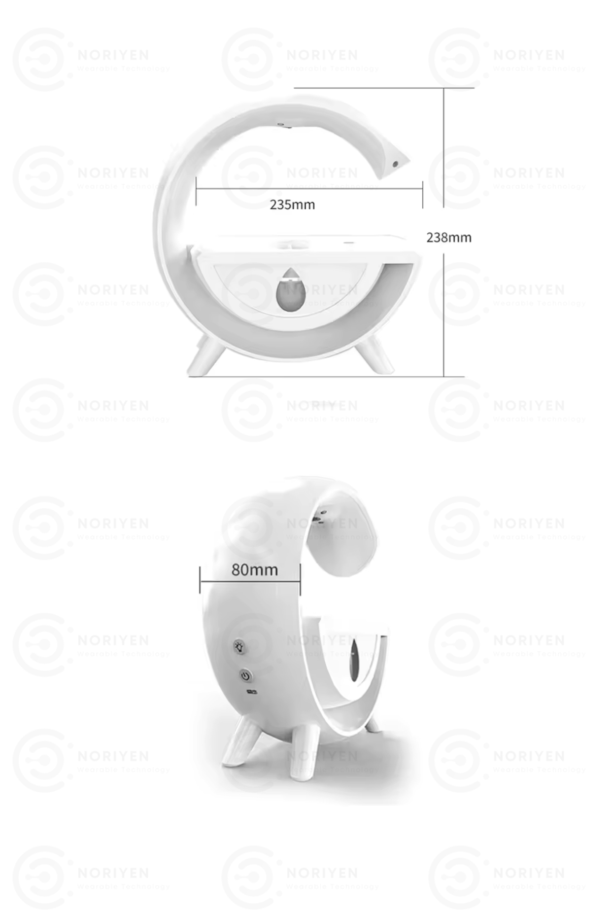 Perfect Ambiance RGB LED Işıklı Hava Nemlendirici Oda Buhar Makinesi Y13 Kablosuz Bluetooth Hoparlör