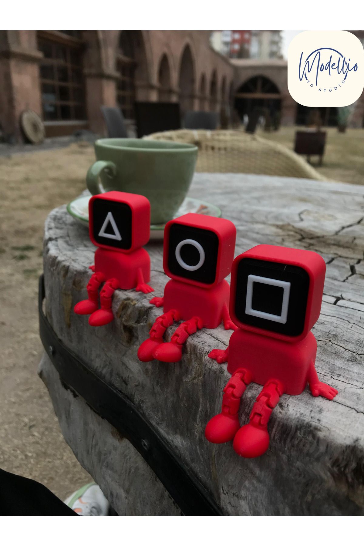 Modellio3D-Movable Squid Game Figures - Set of Three (Circle, Triangle, Square) 2