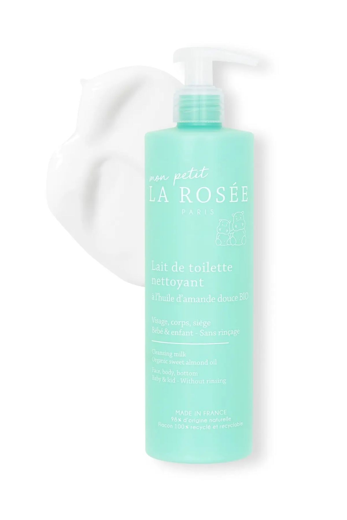 La Rosee Paris Mon Petit TEMİZLEME SÜTÜ Organik Tatlı Badem Yağı İçeren 400 mL