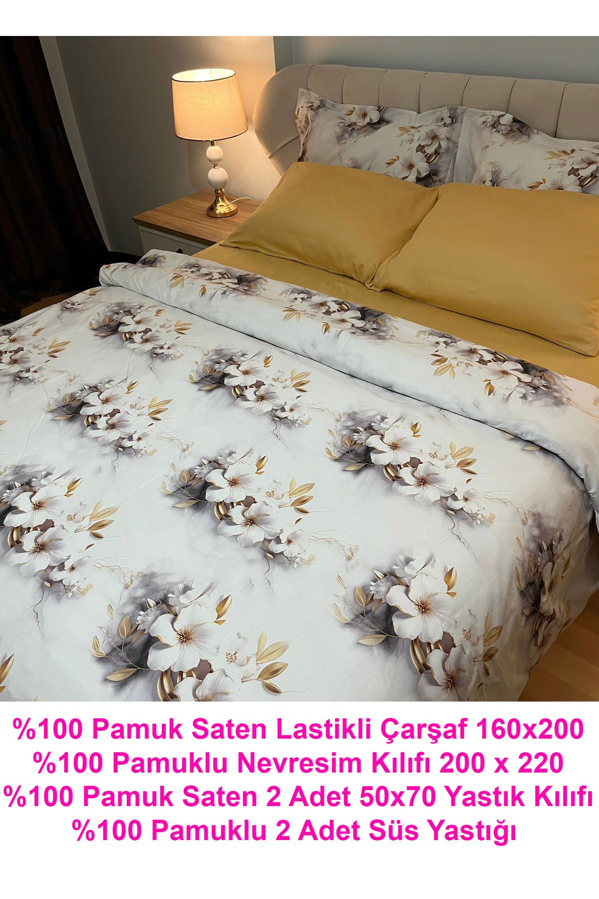Zeren Home-Set cuvertură de pilota cu model floral și detaliu de țevi, 6 bucăți 2
