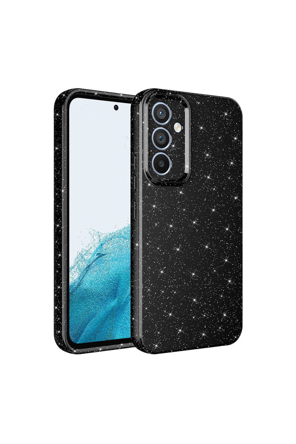 Kupa Samsung Galaxy A35 Kılıf Kamera Korumalı Simli Parlak Darbe Emici Şık Silikon Kapak