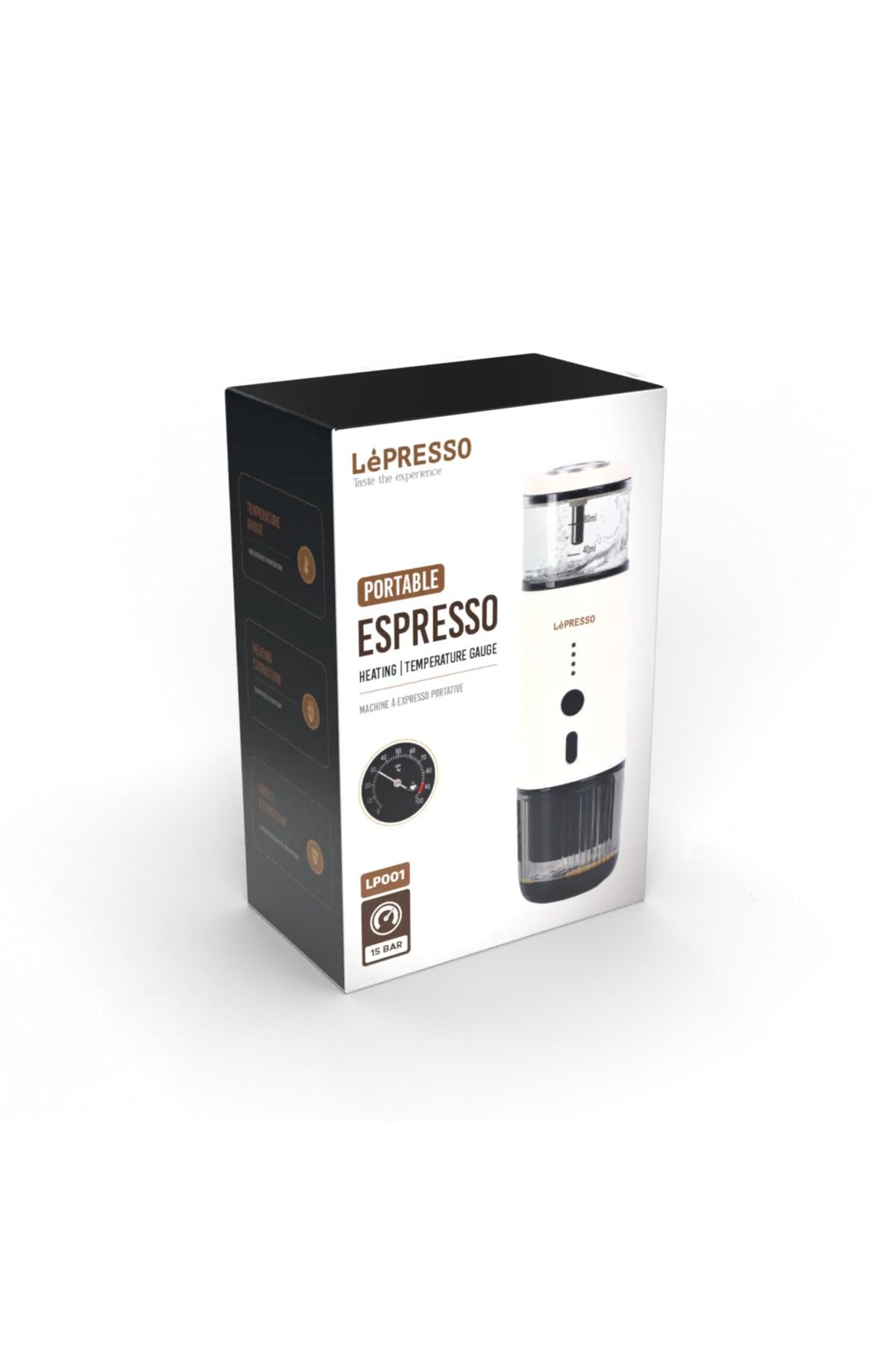 Lepresso-Portable Espresso Machine With Thermal Meter - White 2