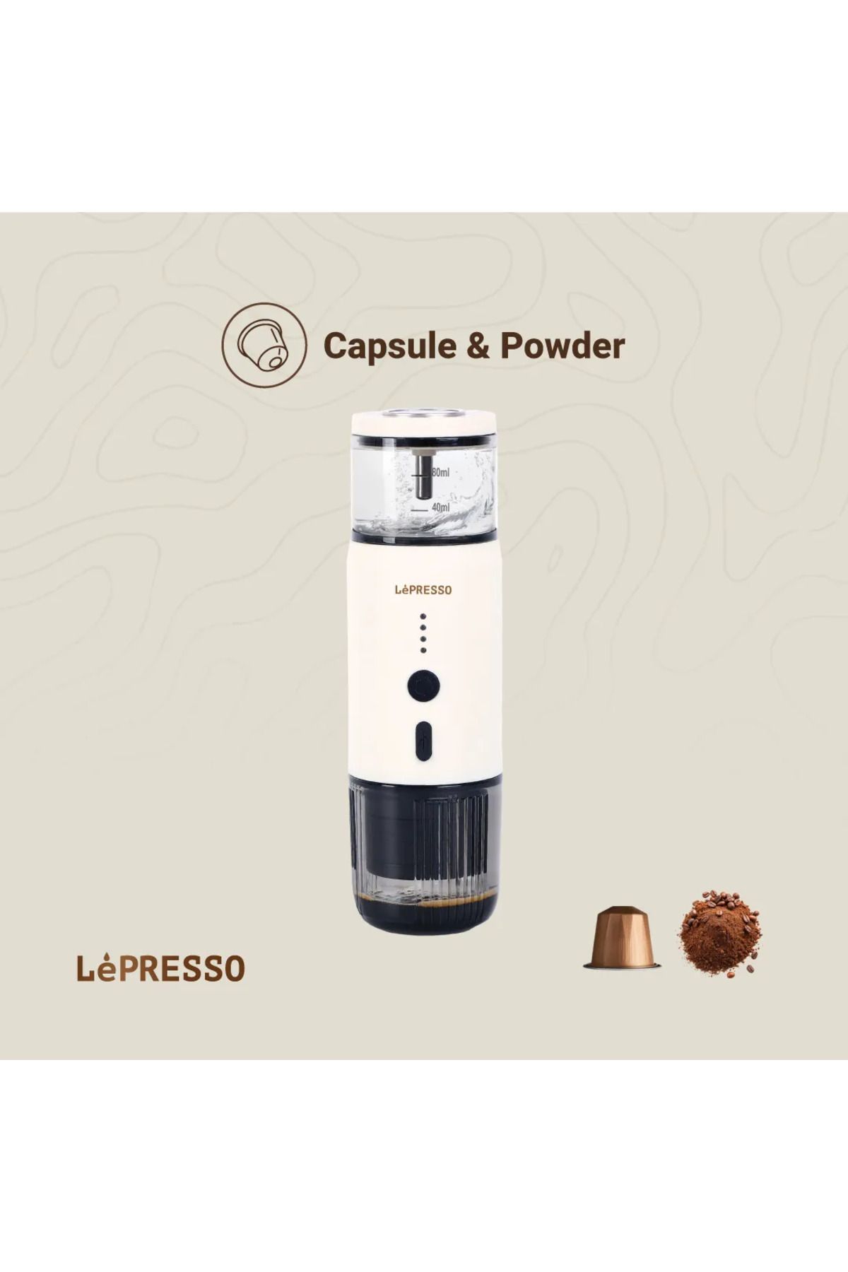 Lepresso-Portable Espresso Machine With Thermal Meter - White 8