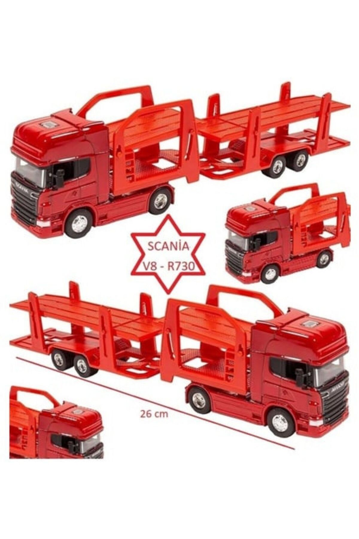WELLY Scania V8 r730 1:64 Ölçek Metal Kafalı İki Katlı Araç