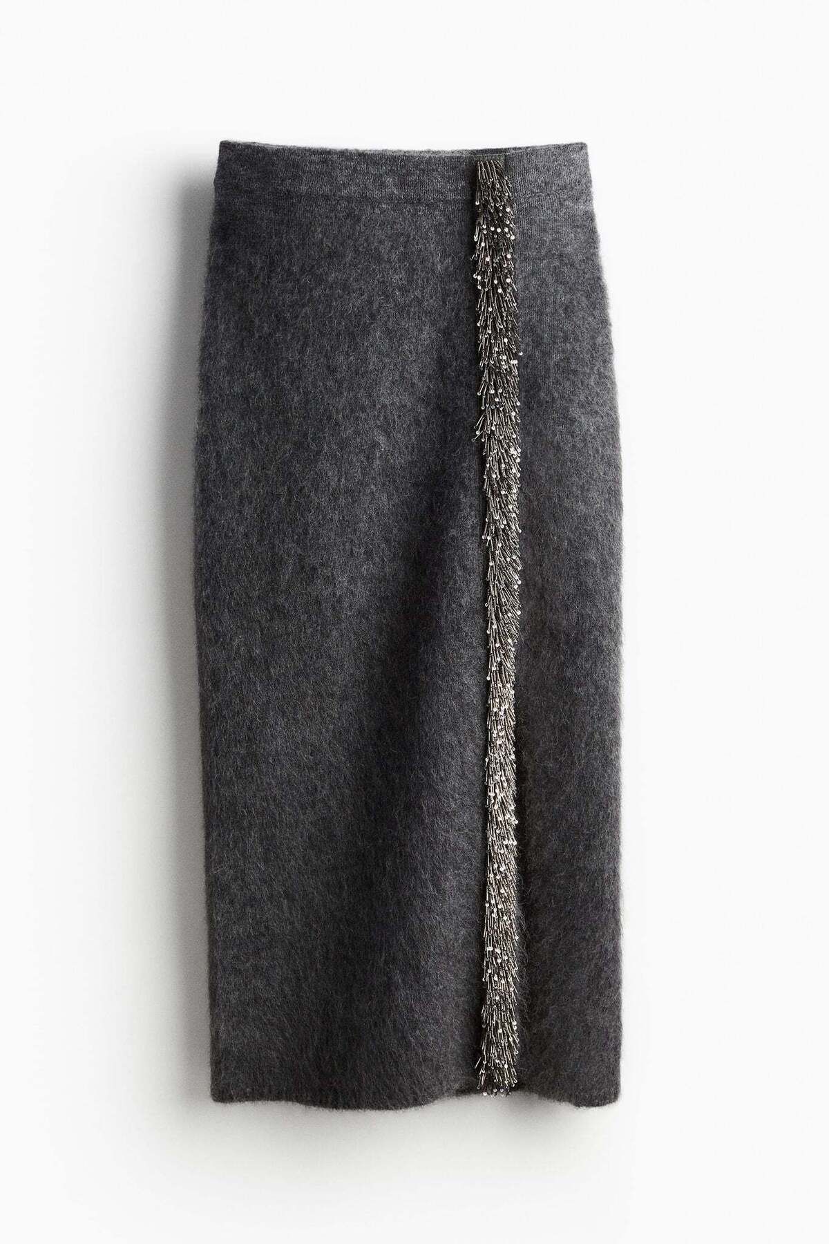 H&M-Bead-detail knitted skirt 2