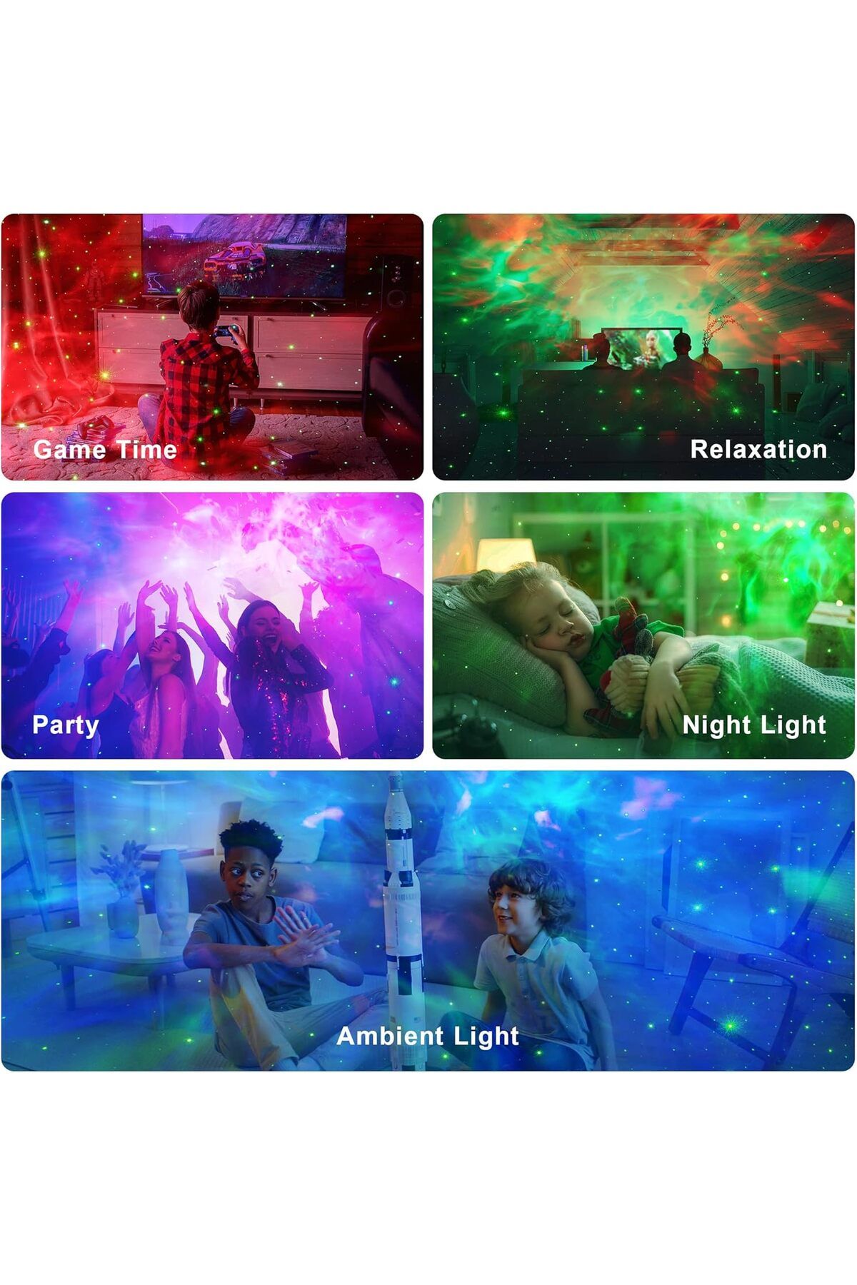 AWH-Star Projector Galaxy Light – Astronaut Night Light with Nebula Starry Sky, Remote & Timer 6