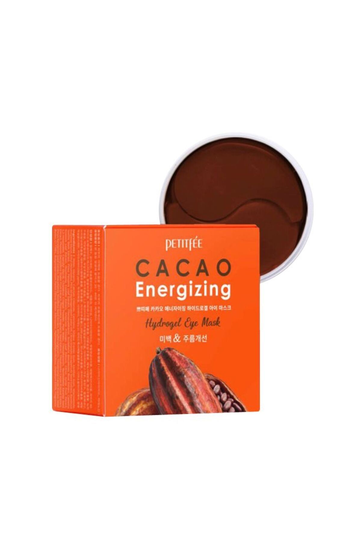 Petitfee-Cacao Energizing Hydrogel Eye Mask 84g - 60pcs. - Hydrogel sheets with cacao extract 1