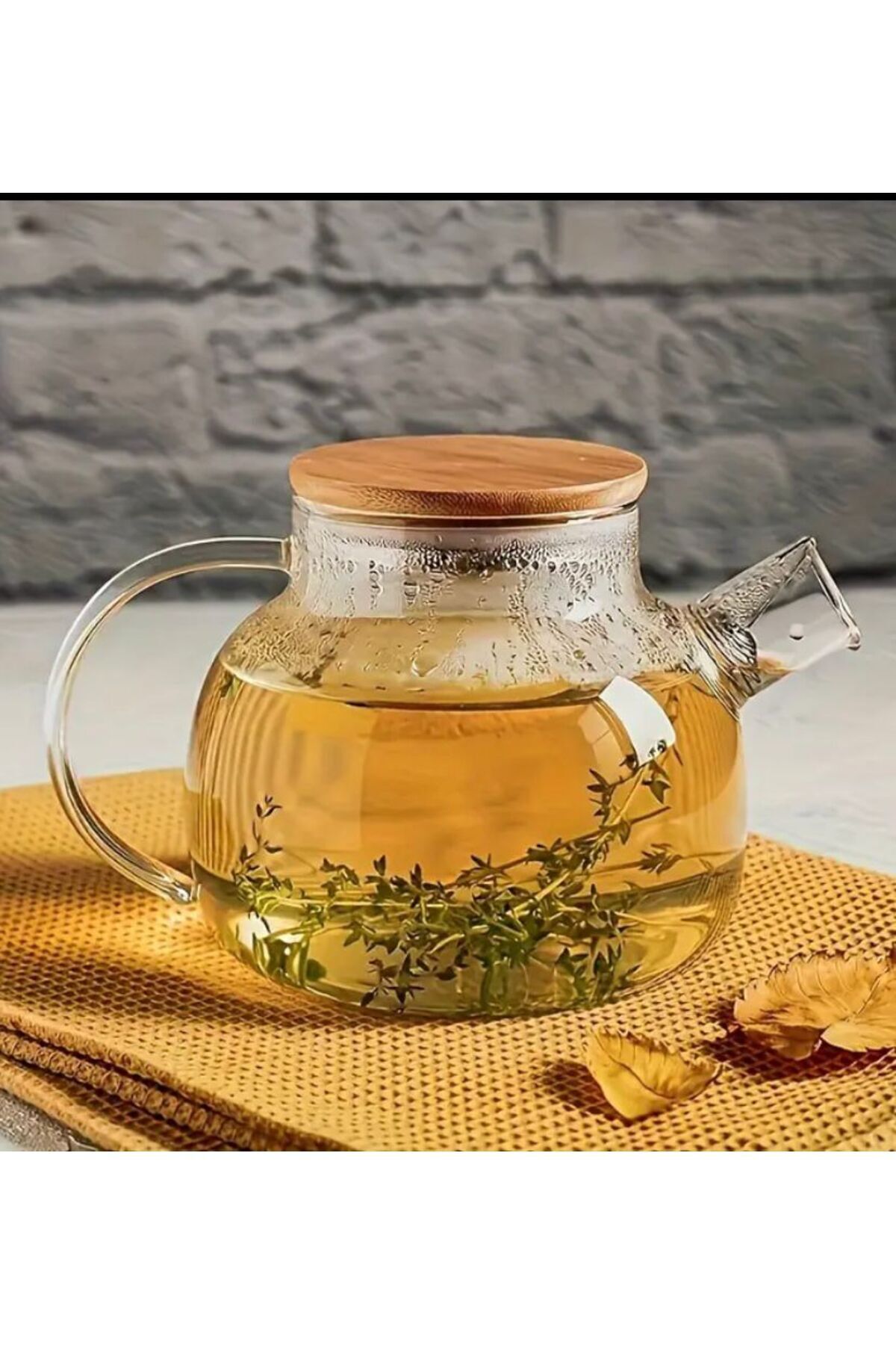 ENYAZA(2024) Isıya Dayanıklı 1000 ml Süzgeçli Cam Demlik Bitki Çayları , Borosilikat ,sürahi