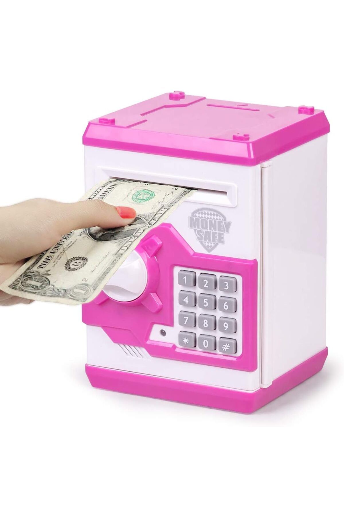AWH-Children Money Bank Toy Coin for ATM Bank Machine Piggy Bank with Code Electronic Purple 1