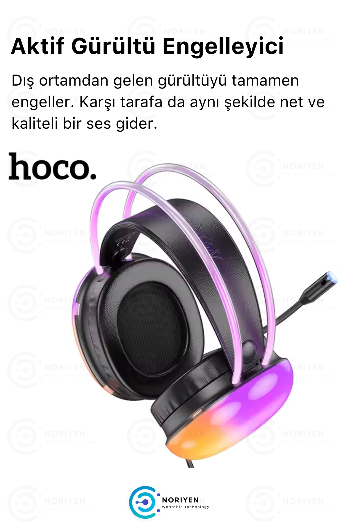 PG 580 Pro Gaming Premium Mikrofonlu RGB LED Işıklı 5.3 Bluetooth Kablosuz Kafa Üstü Oyuncu Kulaklık