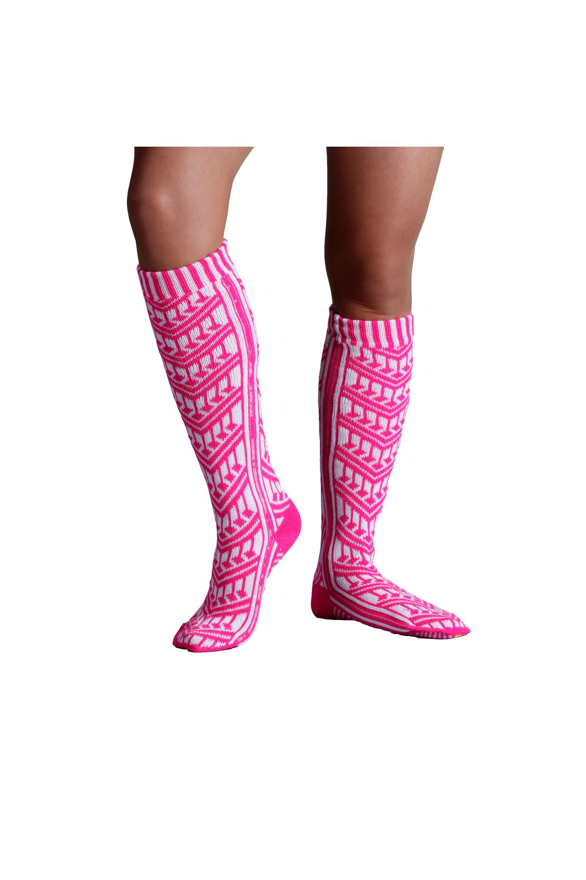 Armelit-Pink Patterned Black Sea Local Long Casual Socks 1