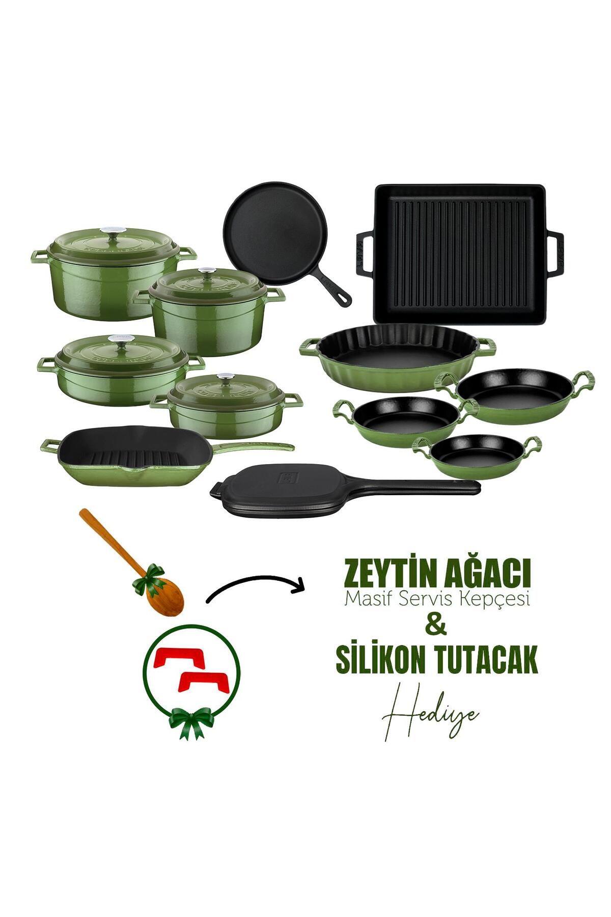 Lava-Cast Iron 12X Trendy Series 17 Piece Cookware & Pans Set 1