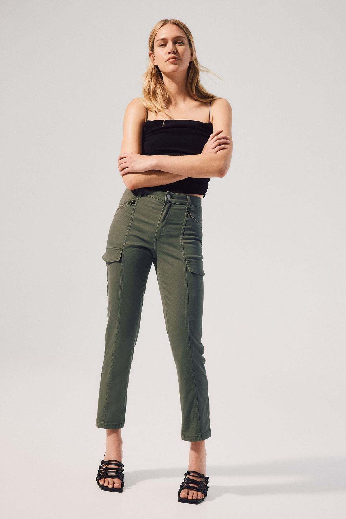 H&M-Slim cargo trousers 4