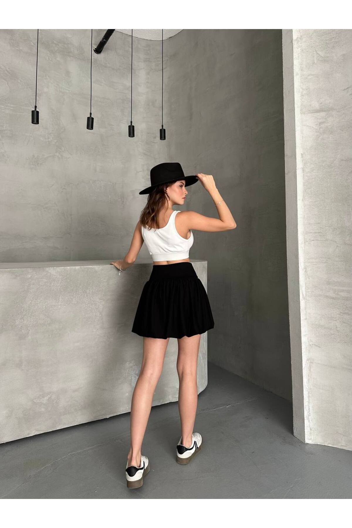 Balloon Skirt High Waist - Chic and Comfortable Daily Combination - Görsel 3