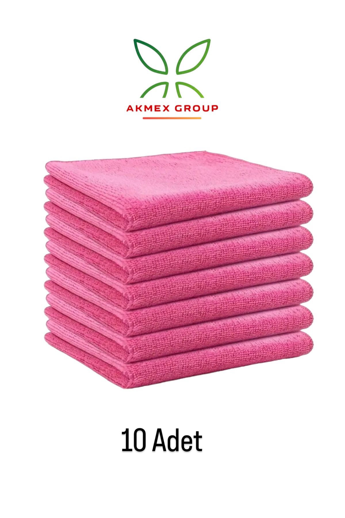 Akmex Grup Mikrofiber Temizlik Bezi 20'li 40x40 Mutfak Yer Banyo Temizleme Bezi Havlu Bez Pembe RENK