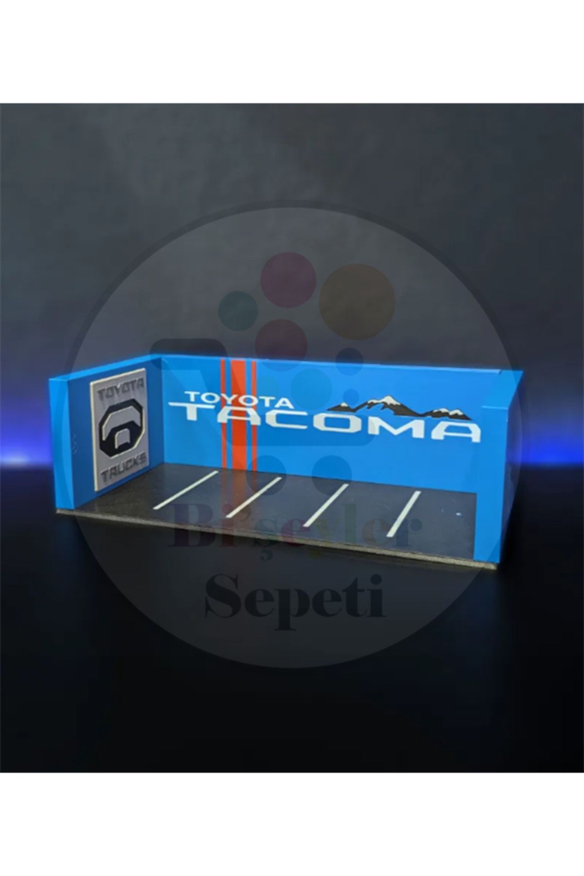 Bi'şeyler Sepeti-Toyota Tacoma 1:64 Diorama Garage Parking Diecast - Car Not Included. 2