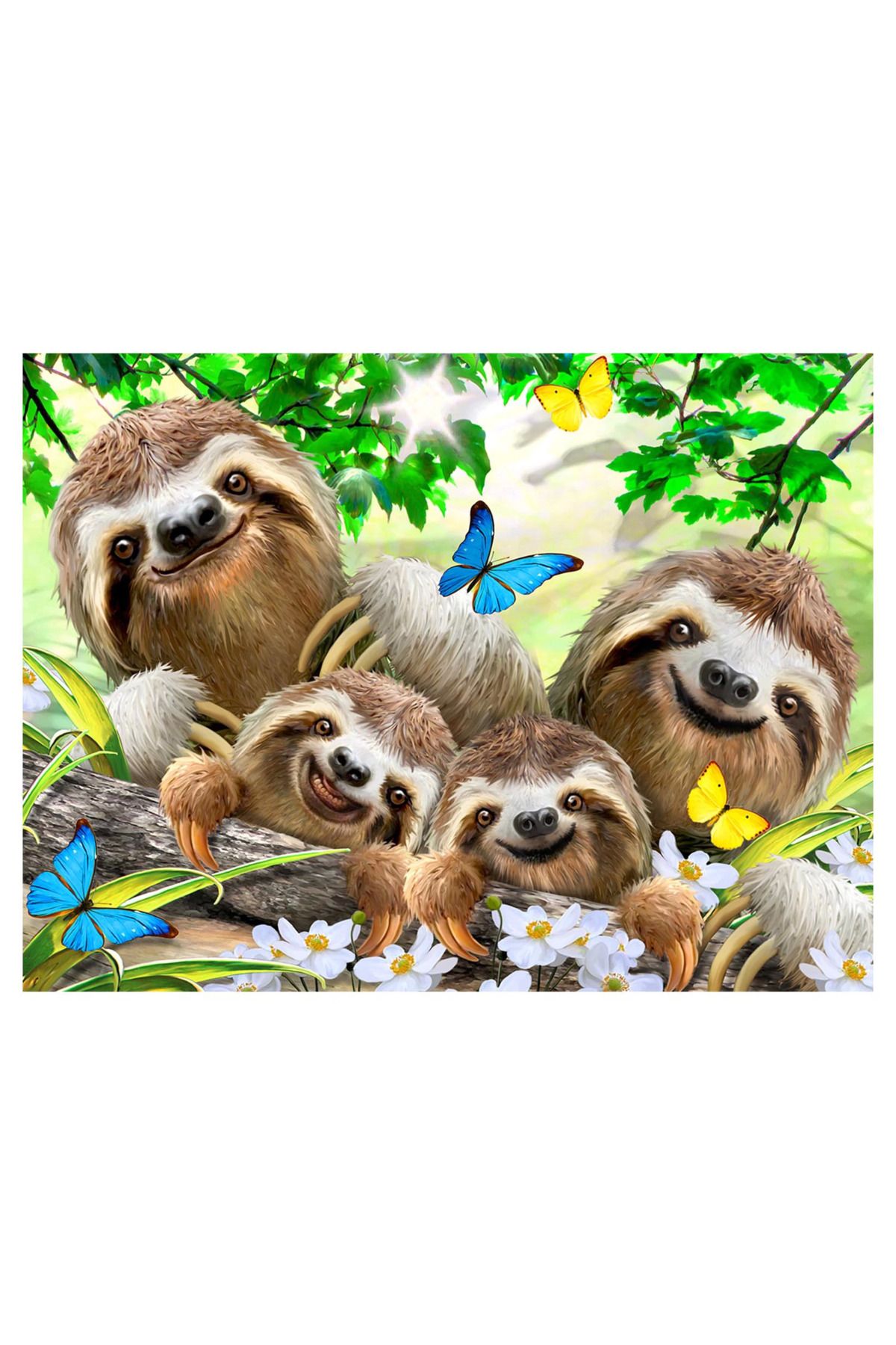 misan Prime 3D Tembel Hayvan Pelüş ve Selfie 48 Parça Puzzle 15804
