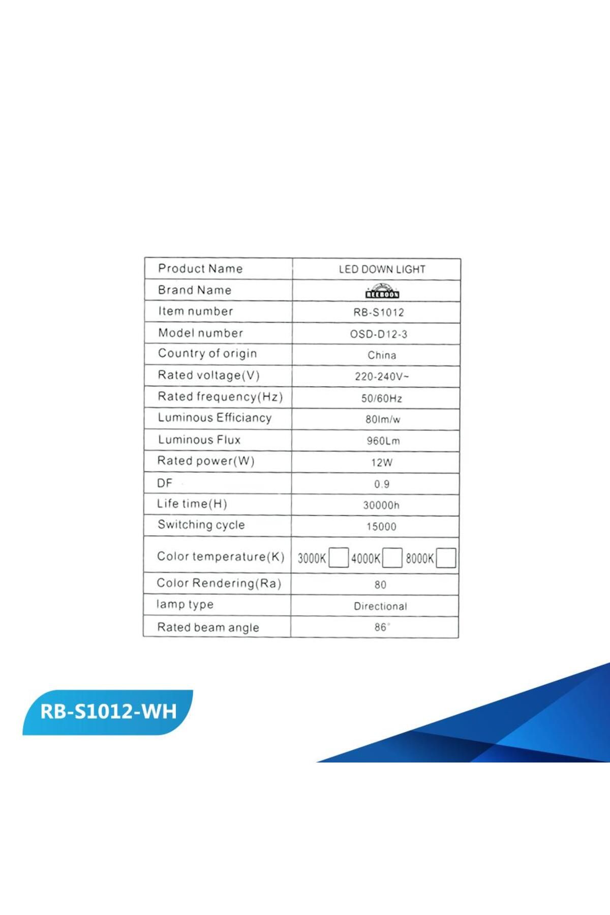 REEBOON-Ribbon Anti-Glare Spotlight White Frame 12/10W White 5