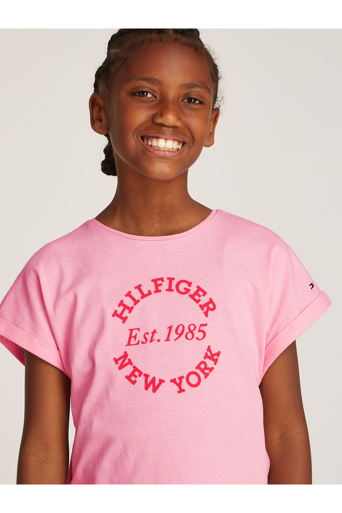 Tommy Hilfiger-Girls Pink T-Shirts 3