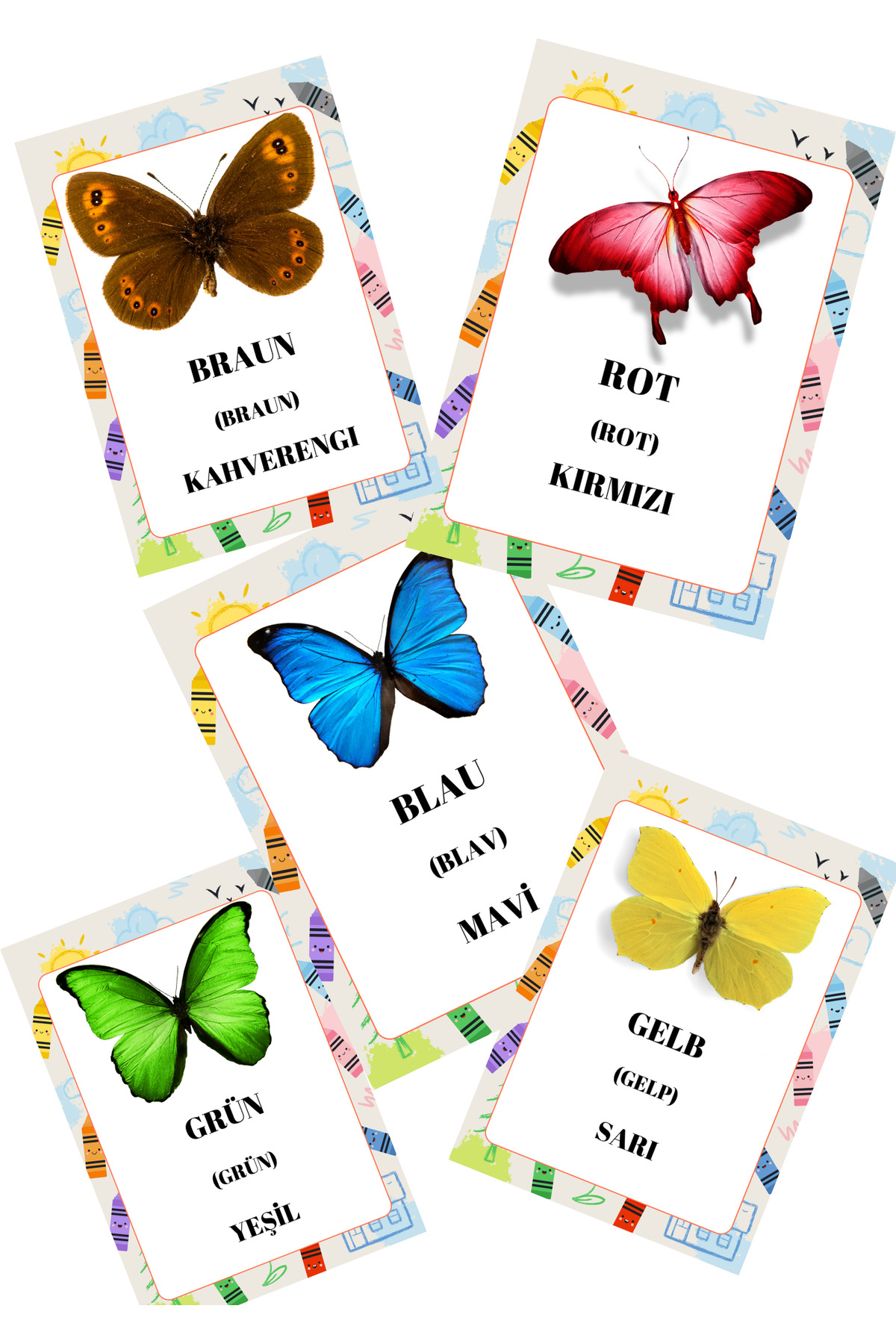 Baby Almanca Renkler Eğitim Seti Flash Kartları fotoğrafı 2 (önizleme)