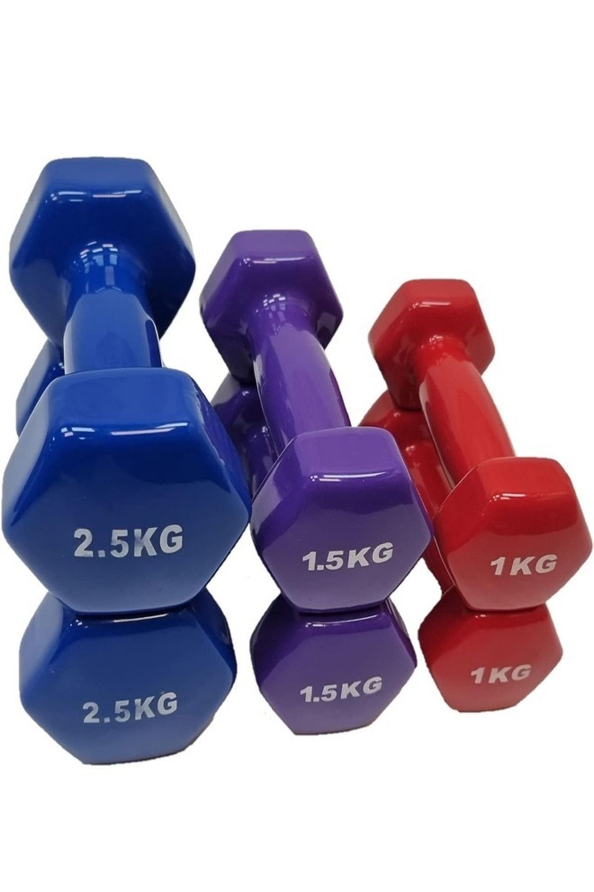 Fitness World-Dumbbell Set, 10 Kg, Multicolor, A Bag Of Dumbbells And Weights From 4