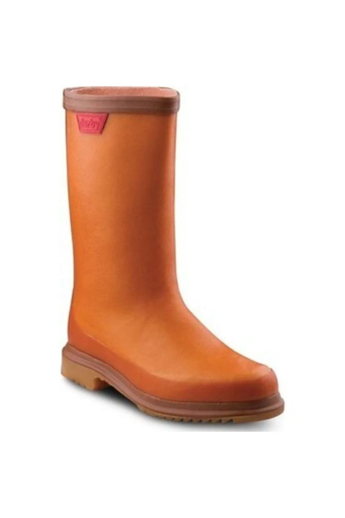 Banyolove-Orange Rubber Derby Long Boots 1