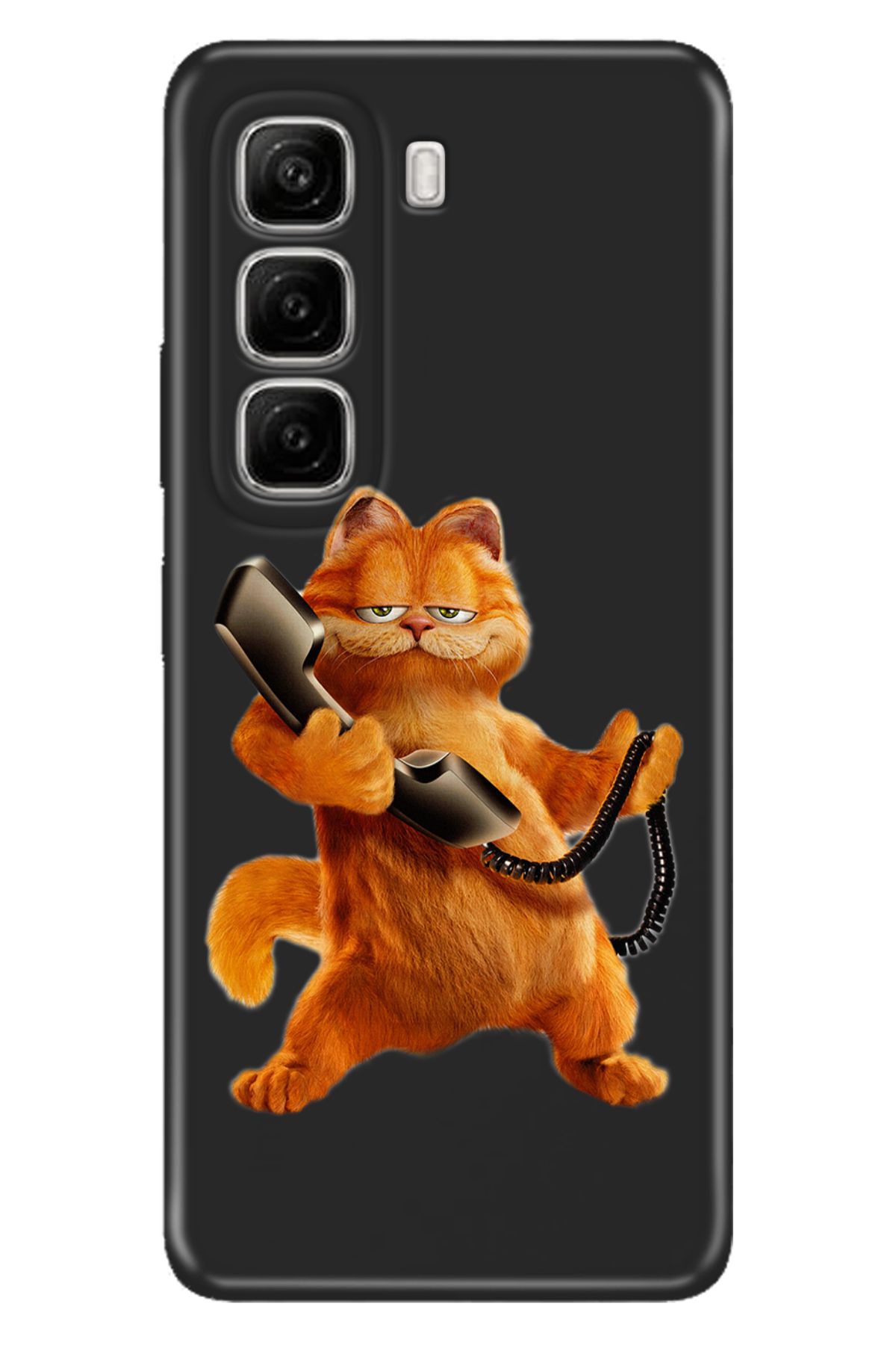 Cekuonline Infinix Hot 50 4G Kılıf Kamera Korumalı Silikon Desenli Garfield