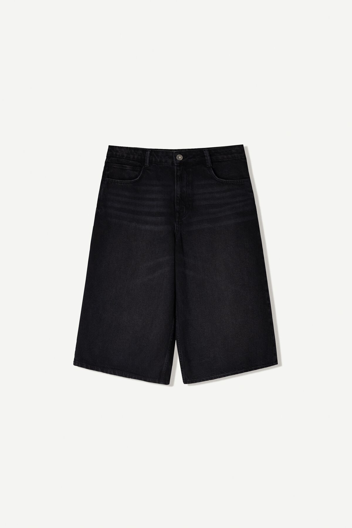 Bershka-Baggy denim Bermuda shorts 4