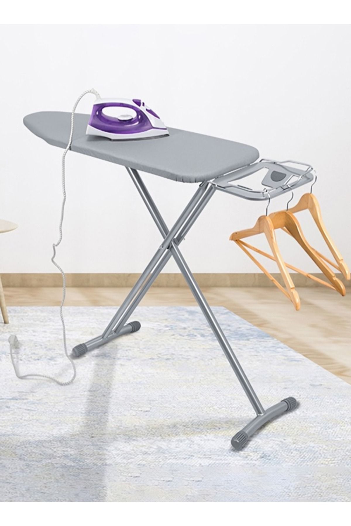 Cady One-Ironing board with heat-resistant cover, grey, Fabric size 102 x 33 cm 7