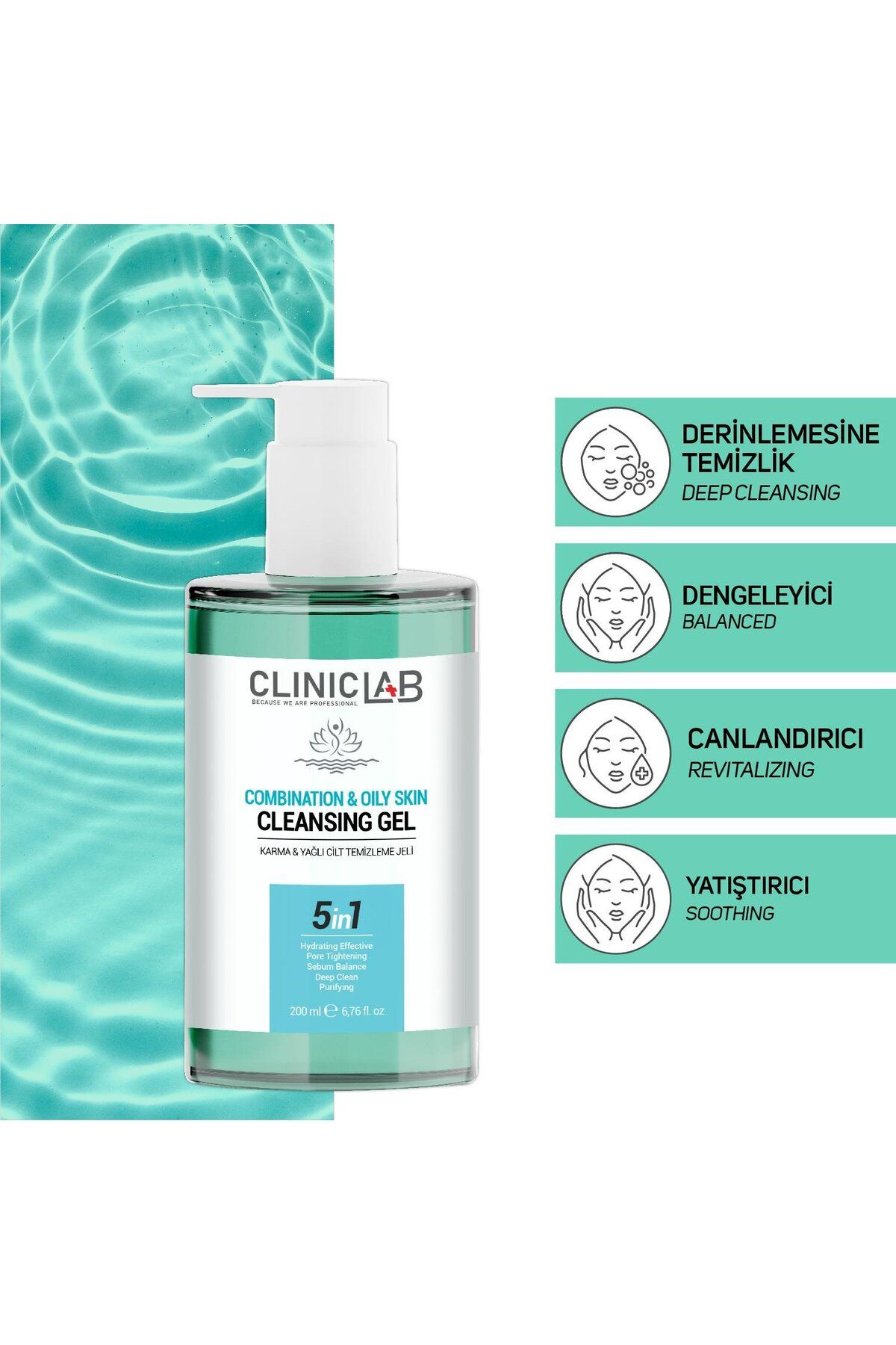 COSMED-Clinic Lab Cleansing Gel for Oily and Oily Skin 200 ml 5