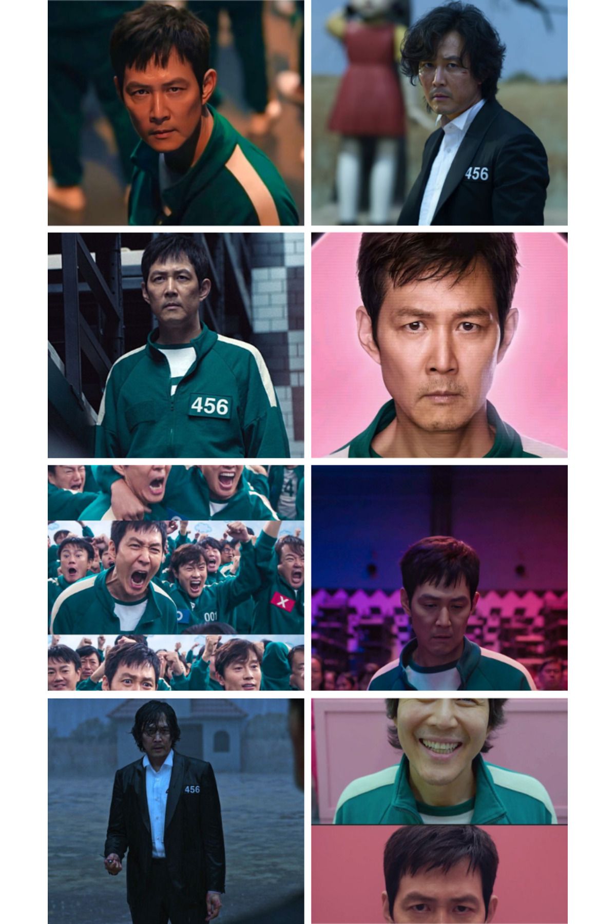 DERİND-Squid Game Player 456 - ملصقات مختلطة من Seong Gi-hun وLee Jung-jae - الترابط 5
