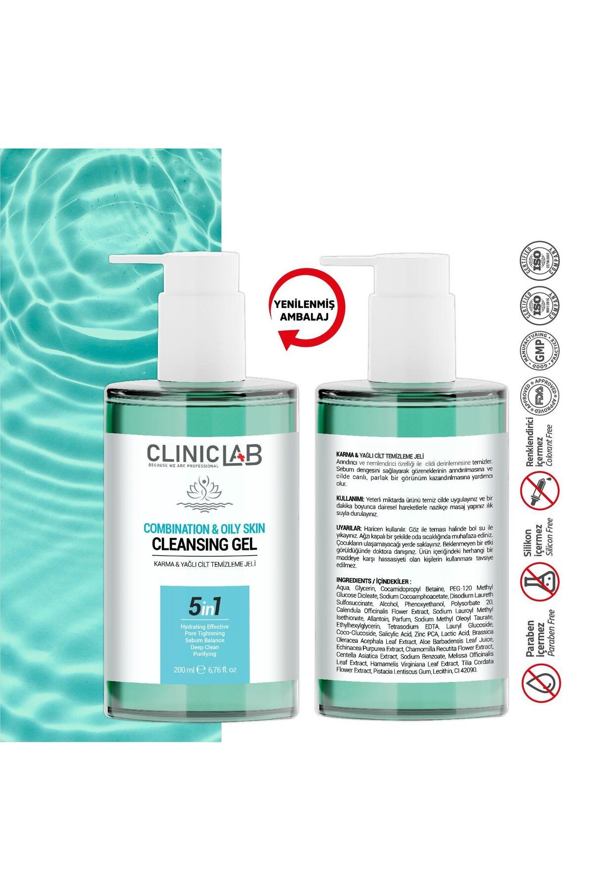 COSMED-Clinic Lab Cleansing Gel for Oily and Oily Skin 200 ml 2