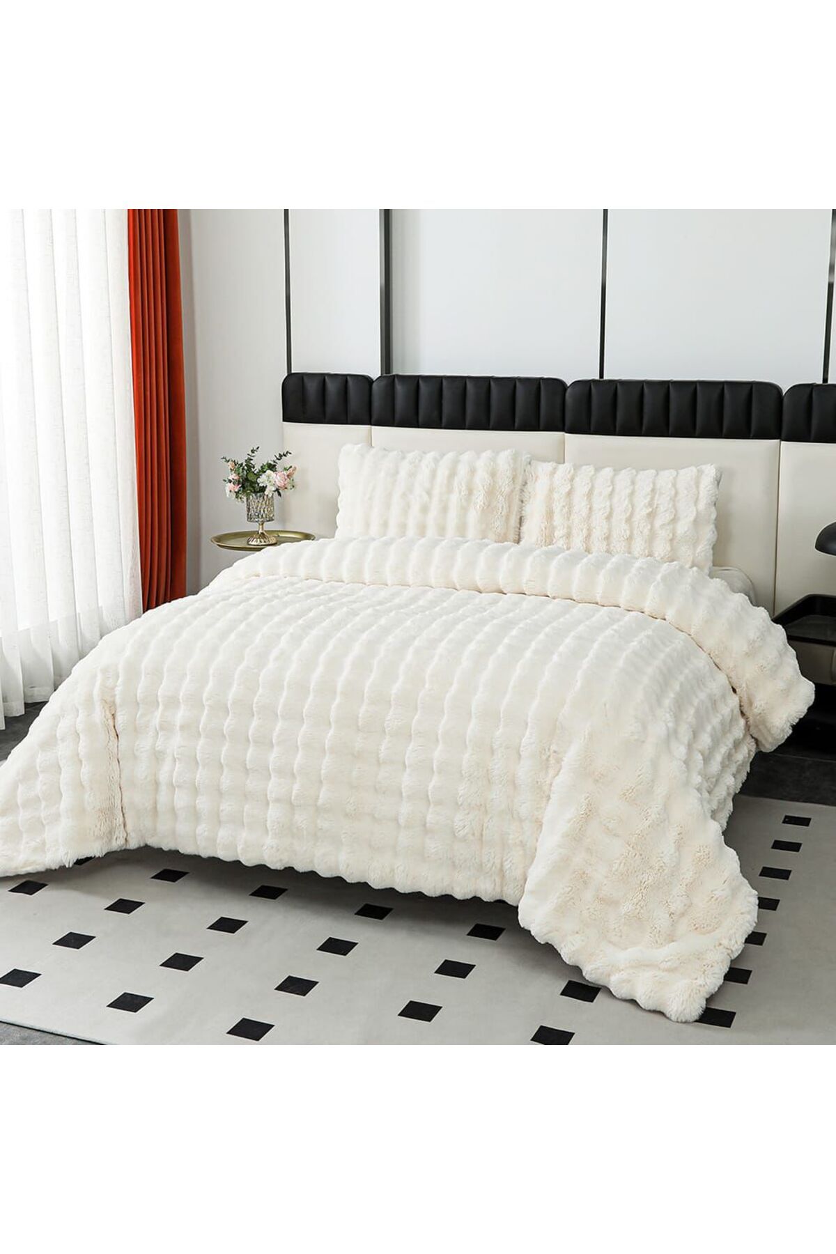 gülce home-Bubble Rabbit Feather Sleeping Set and Bed Cover 3